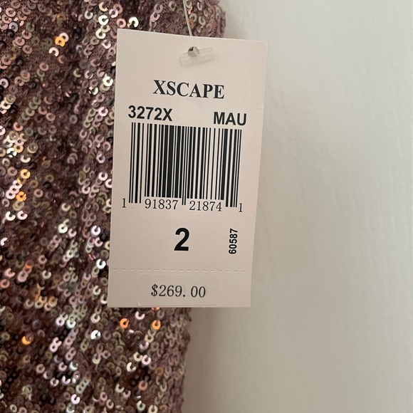 NWT Long Pink Sequin Dress - Picture 4 of 4
